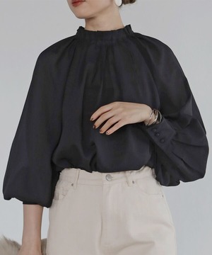 シアーギャザーブラウス【t-10041】.