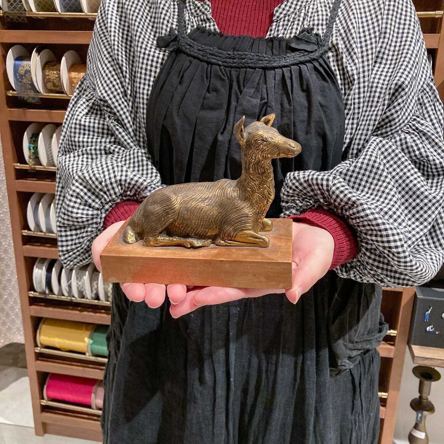 TS31021】高岡銅器 鋳銅 雅章 羊 / 銅製 置物 干支 ひつじ ブロンズ像