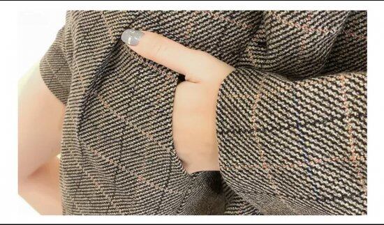 セットアップ レディース 長袖 2点セット チェック柄 ジャケット