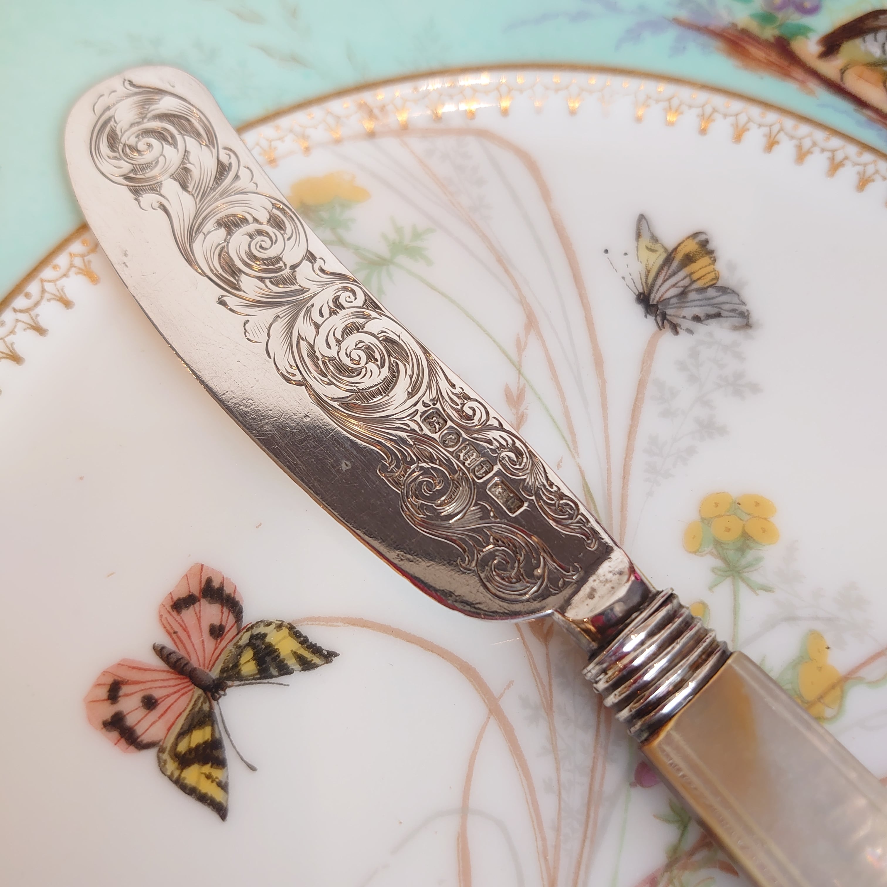 白蝶貝　マザーオブパール　バターナイフ