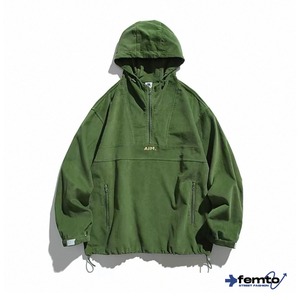 Half zip hooded anorak jacket 1253