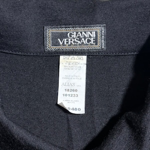 vintage GIANNI VERSACE black knit polo