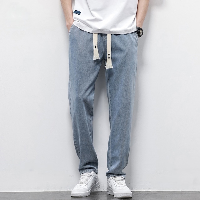 【S-5XL】Cotton Drawstring Pants / コットン ドローストリング パンツ