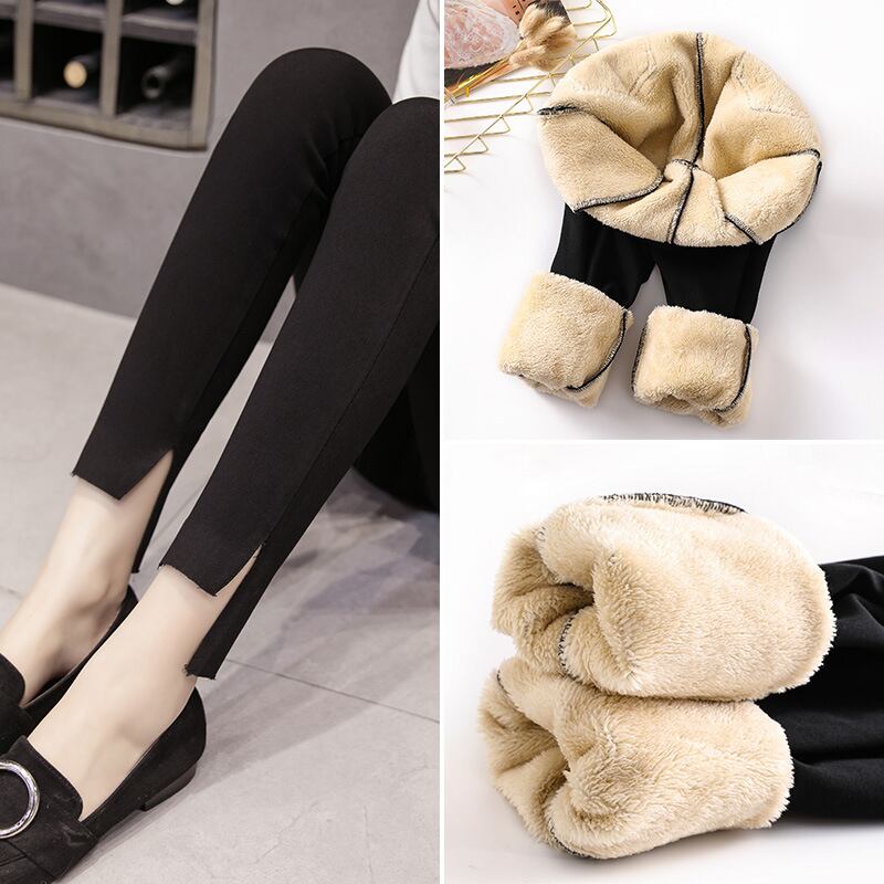 【新作】【送料無料】 マタニティウェア2020冬の新しいレギンスバージョンとベルベットの厚みのあるレギンススリット妊娠中の腹レギンス-アリババ ウィンター 冬物 expec289422686076