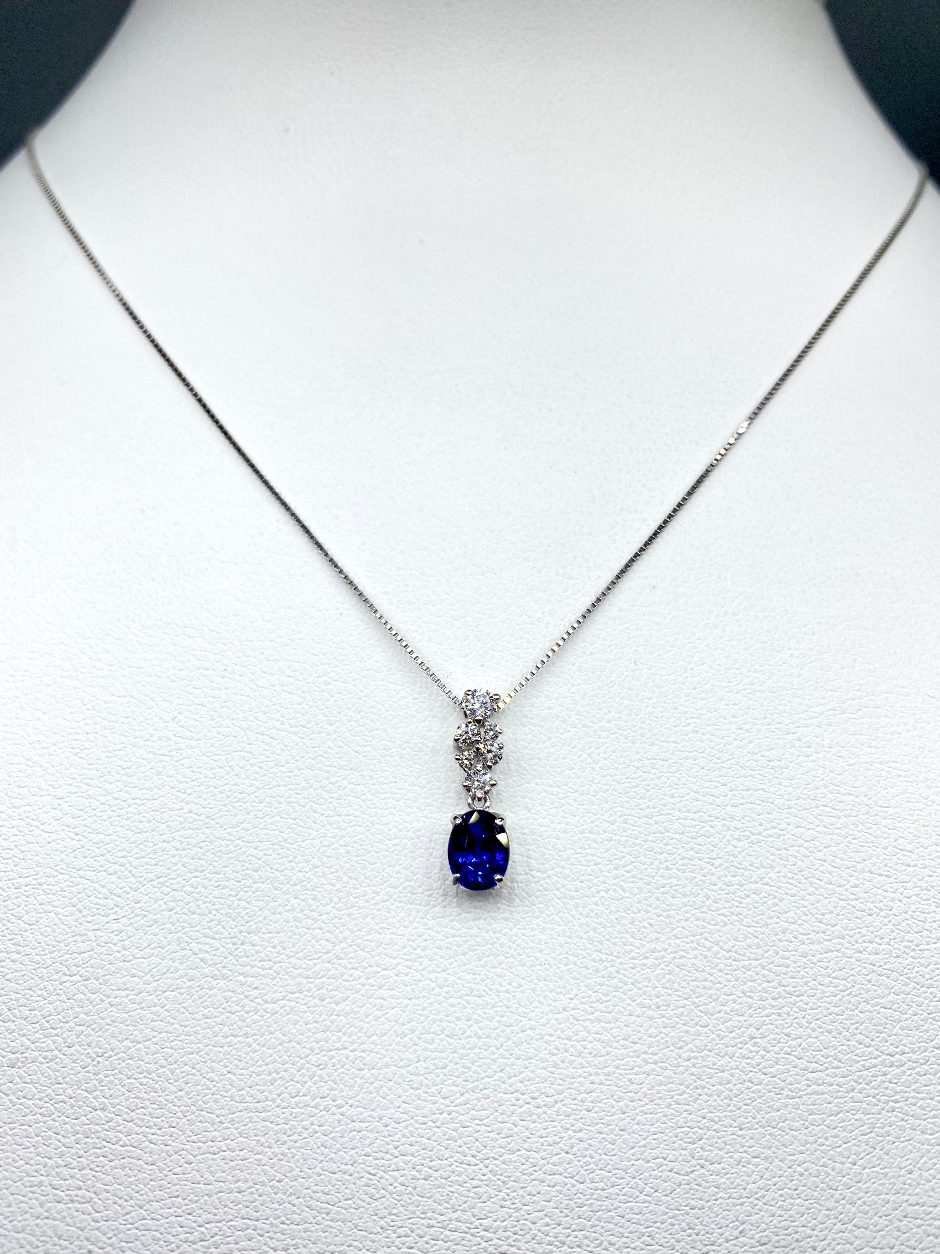 ロイヤルブルーサファイア 1.03ct / ダイヤモンド 0.18ct Pt900/850