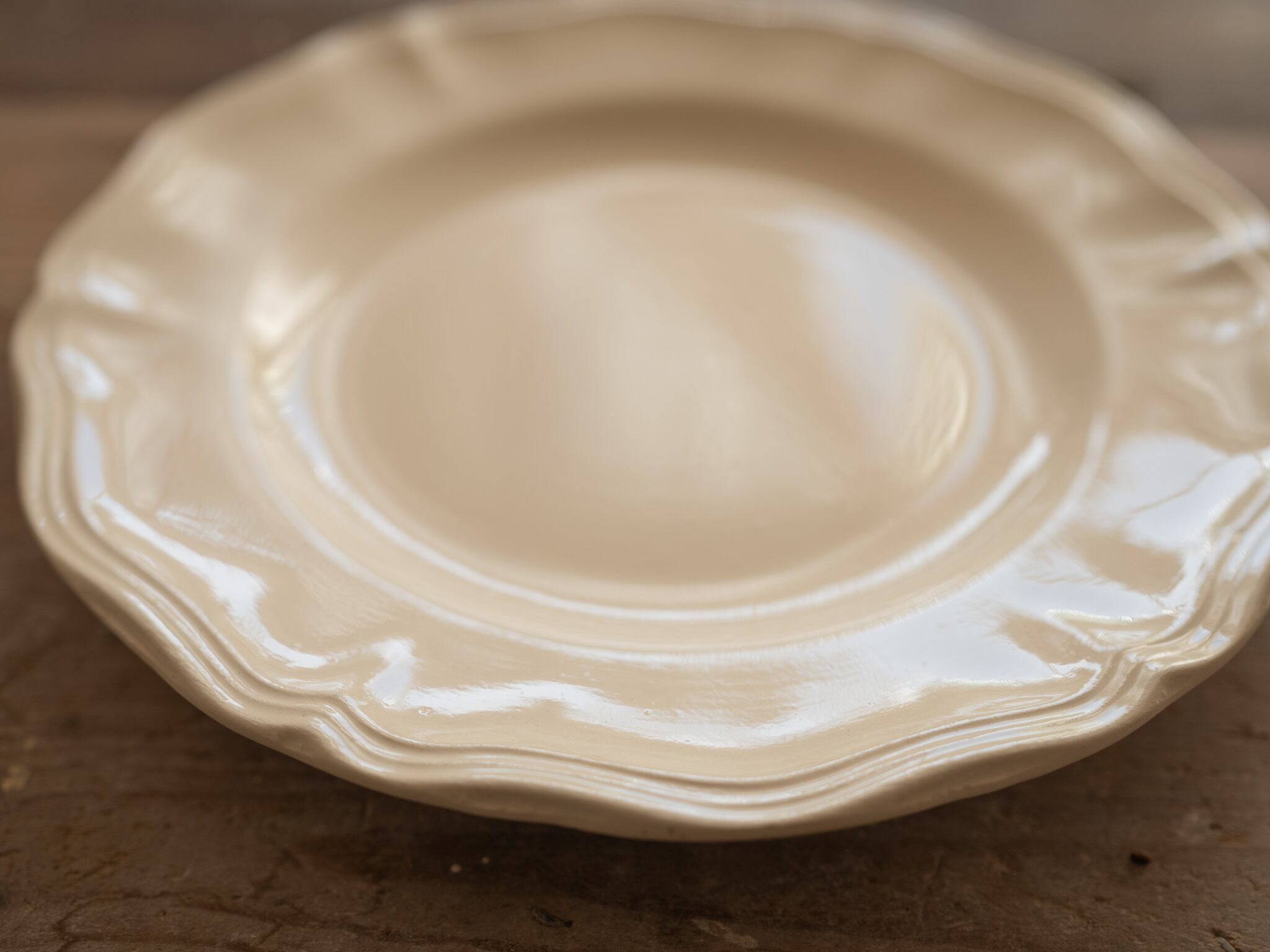 サルグミンヌ 花リムプレートC フランスアンティーク