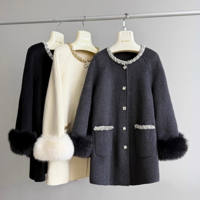 リュクス ファーカフス コート 238759