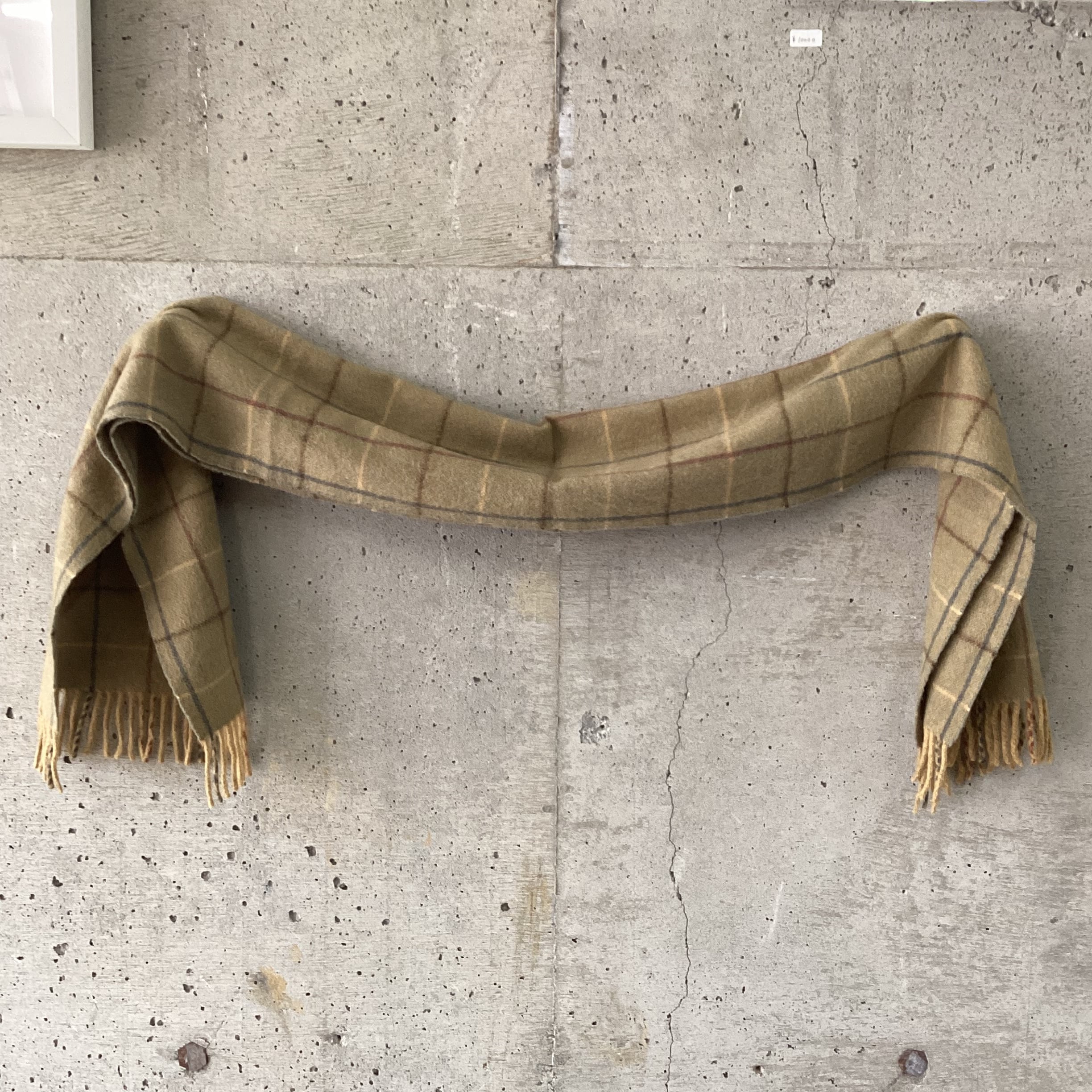 Khaki cashmere muffler