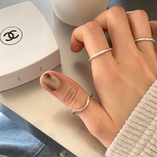 S925 frill wave ring (R45-2)