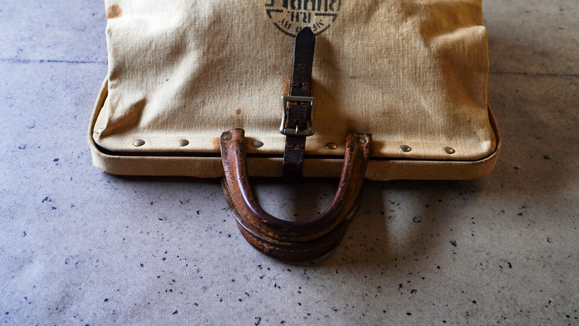 1940s】R.H. BUHRKE CO. キャンバス ツールバッグ 《レザーハンドル