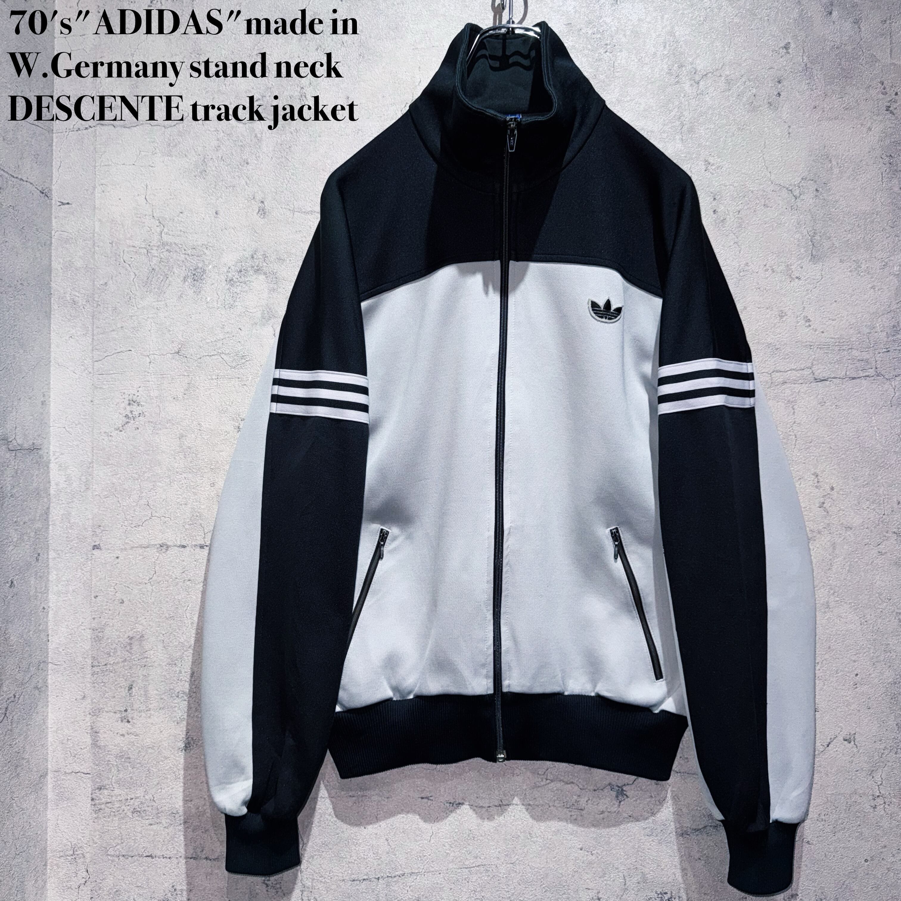 70's"ADIDAS"made in W.Germany stand neck DESCENTE track jacket