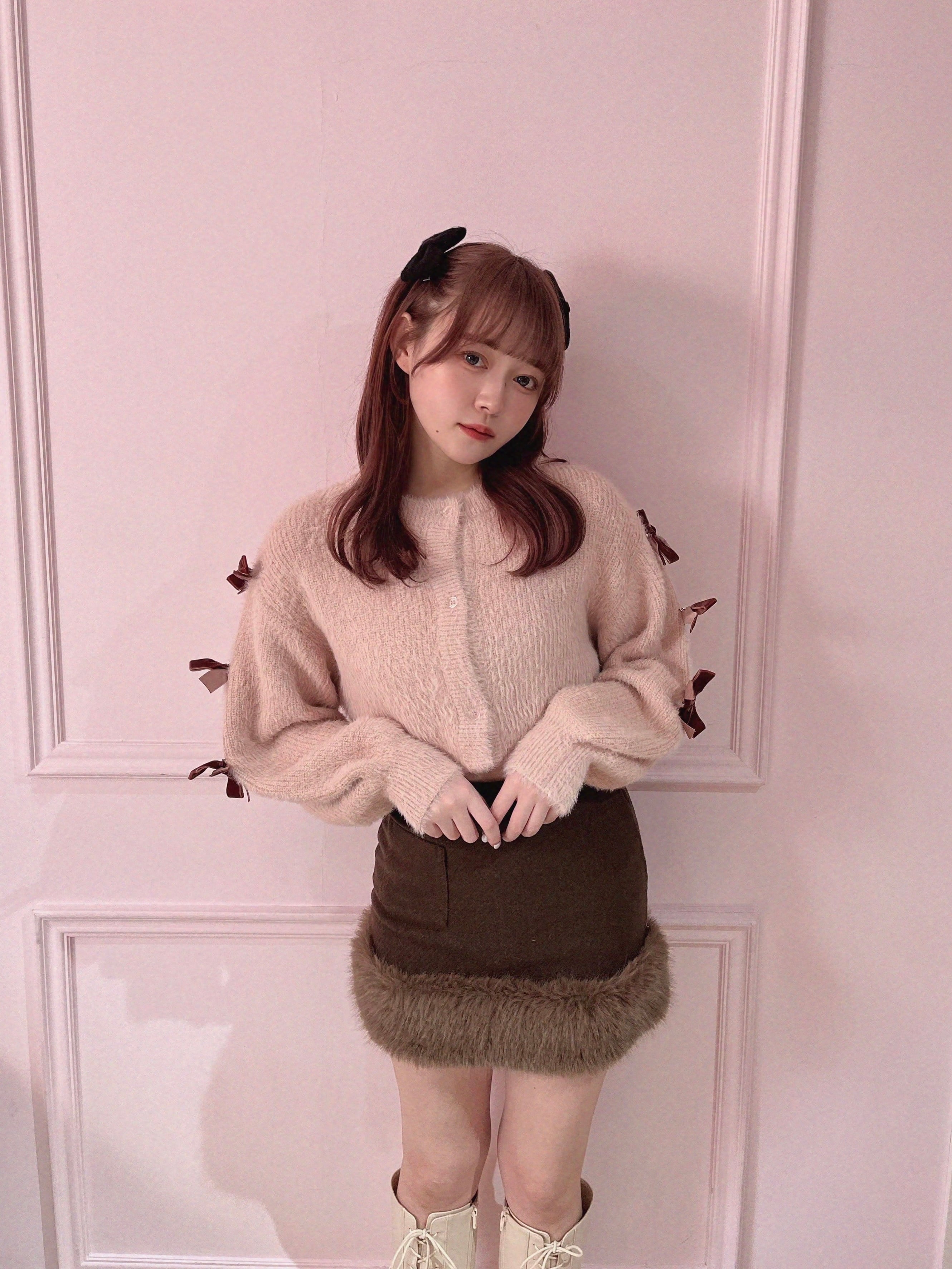 【LAST3】lady fur mini skirt