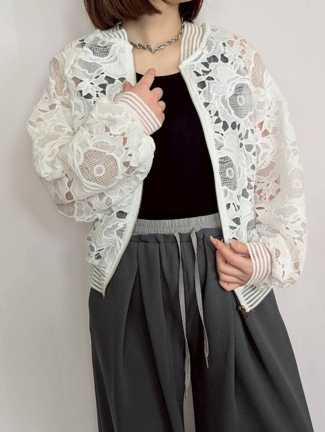 Eito stan フラワーレースブルゾン