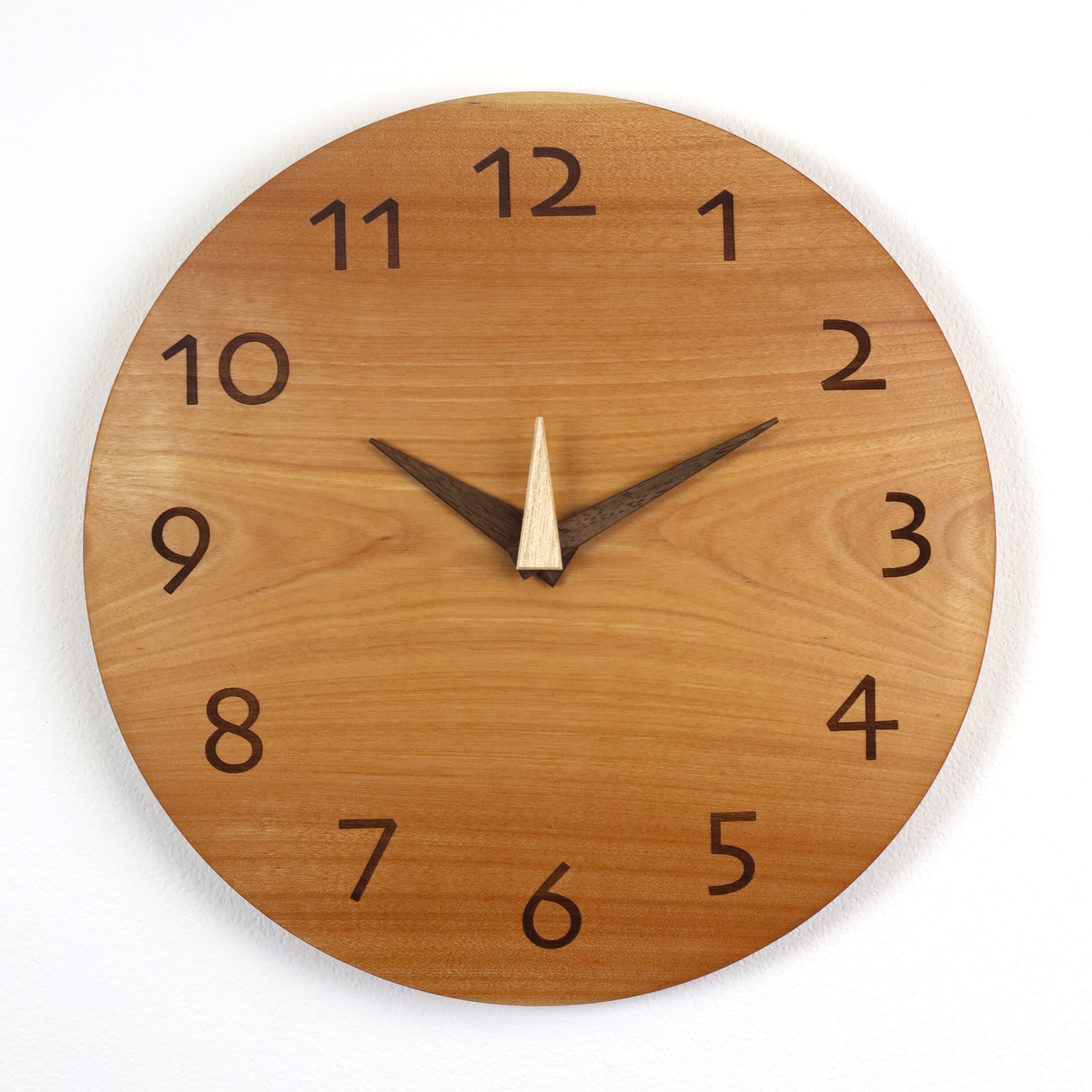 516 木の丸時計 (大) 山桜 国産 一点物 SWING オリジナル 無垢 新築