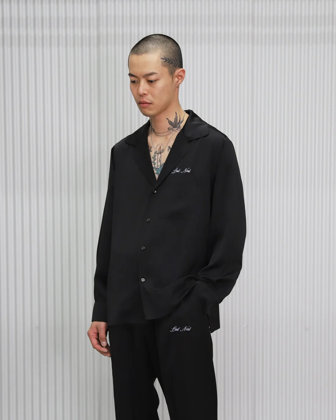 LAST NEST セットアップ　パジャマ　シャツ　パンツ　M last nest パジャマシャツ ベストセラー 商品