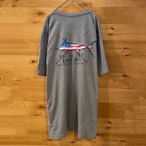 【USA古着】ワンポイント バックプリント Tシャツ カジキマグロ 釣り 魚 XL相当 ビッグサイズ アメリカ古着