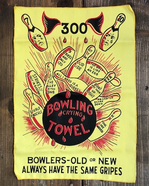 BOWLING CRYING TOWEL(yellow)／ボーリングタオル USA 70's ビンテージ 希少