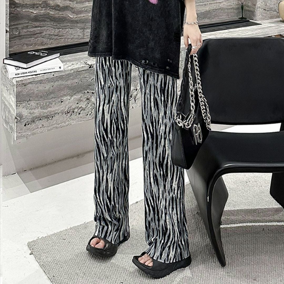 ゼブラ柄ワイドパンツ PT0204