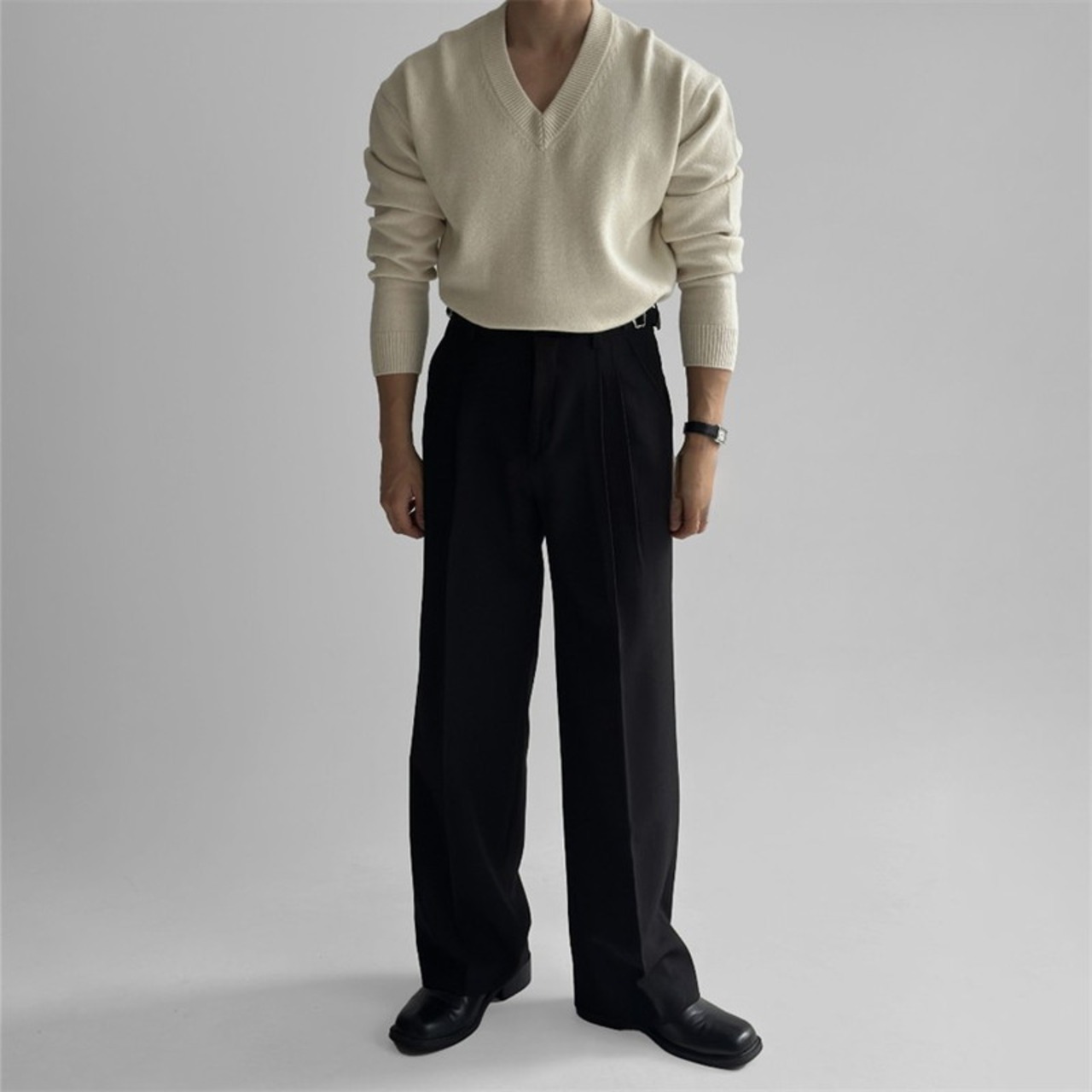 ネックシンプルベーシックカラーニット　998