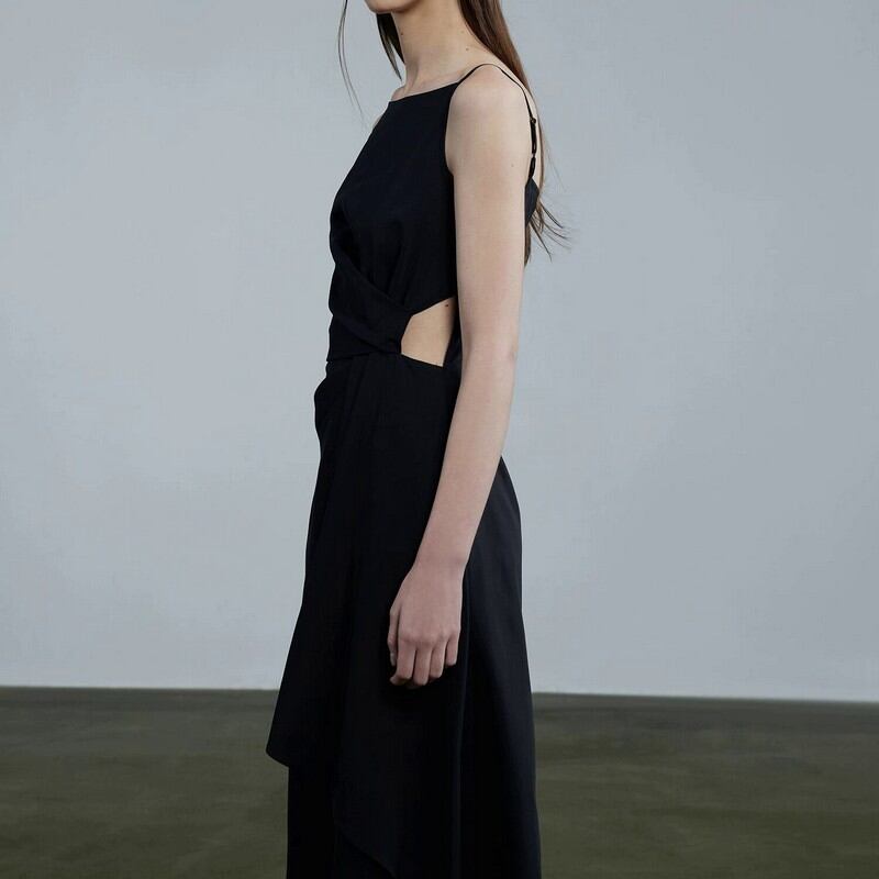 Waist Cutout Maxi Sleeveless Dress W00419