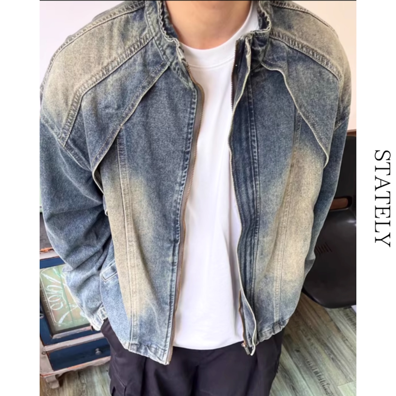 Vintage Fade デニムZipジャケット_O35・画像5