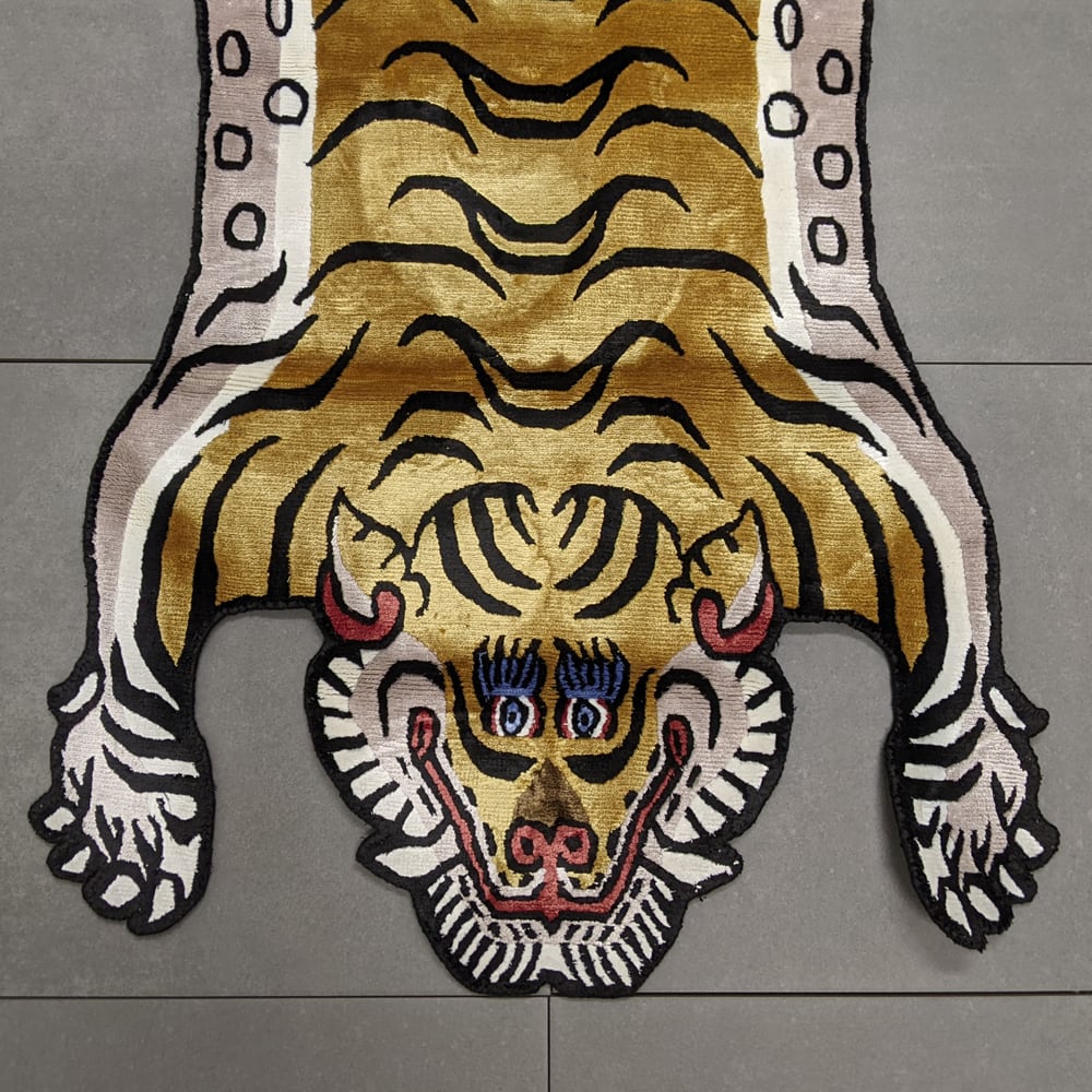 Tibetan Tiger Rug (Mサイズ シルク 062) チベタンタイガーラグ