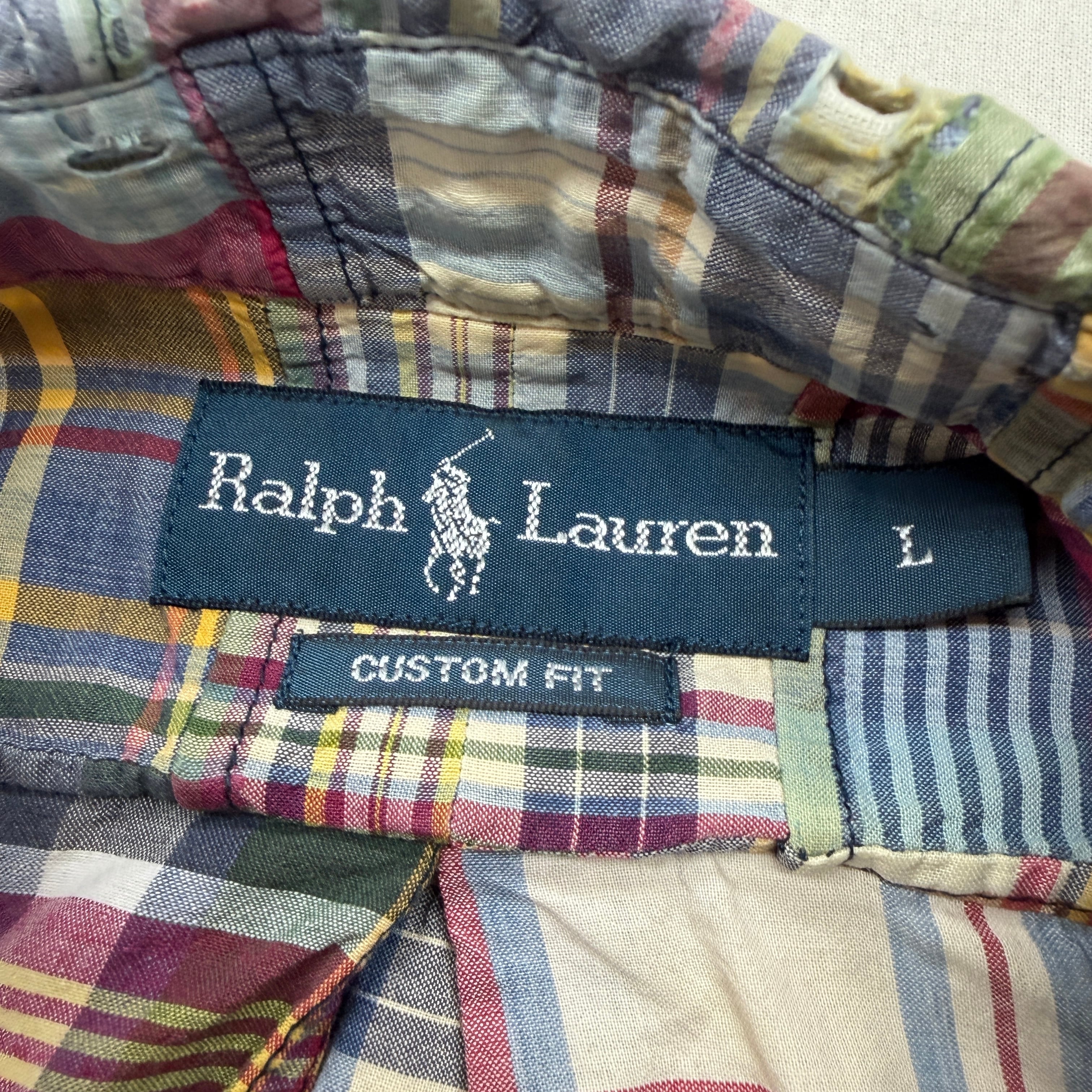 RALPH LAUREN】patchwork shirt パッチワーク シャツ ラルフローレン