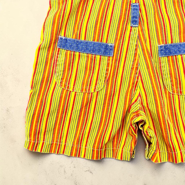 【KIDS】Color Stripe shortalls size: 18-23 MONTHS