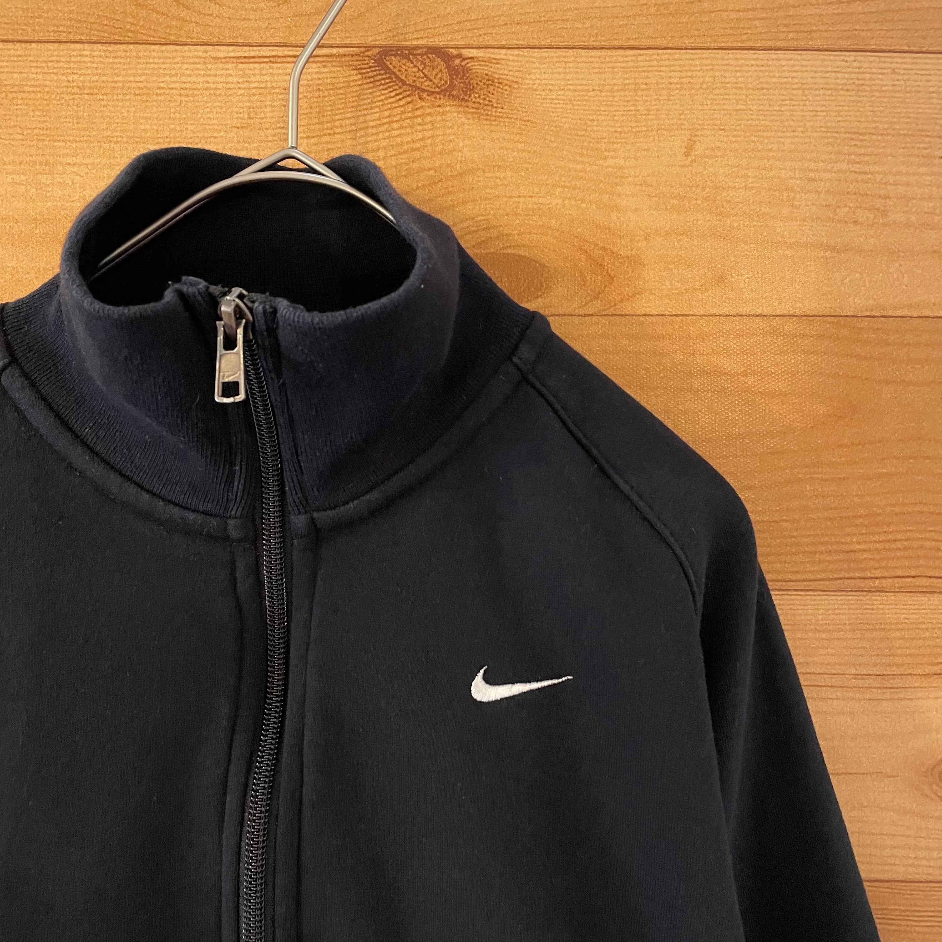 NIKE】ハーフジップ スウェット ワンポイントロゴ スウッシュ 刺繍ロゴ 