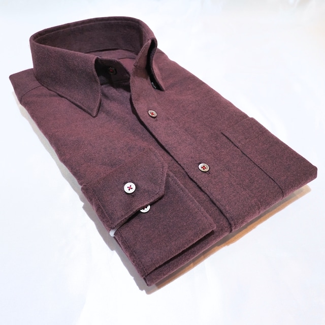 【ブラッシュドコットン M】ビジネスカジュアルシャツ長袖 N325123