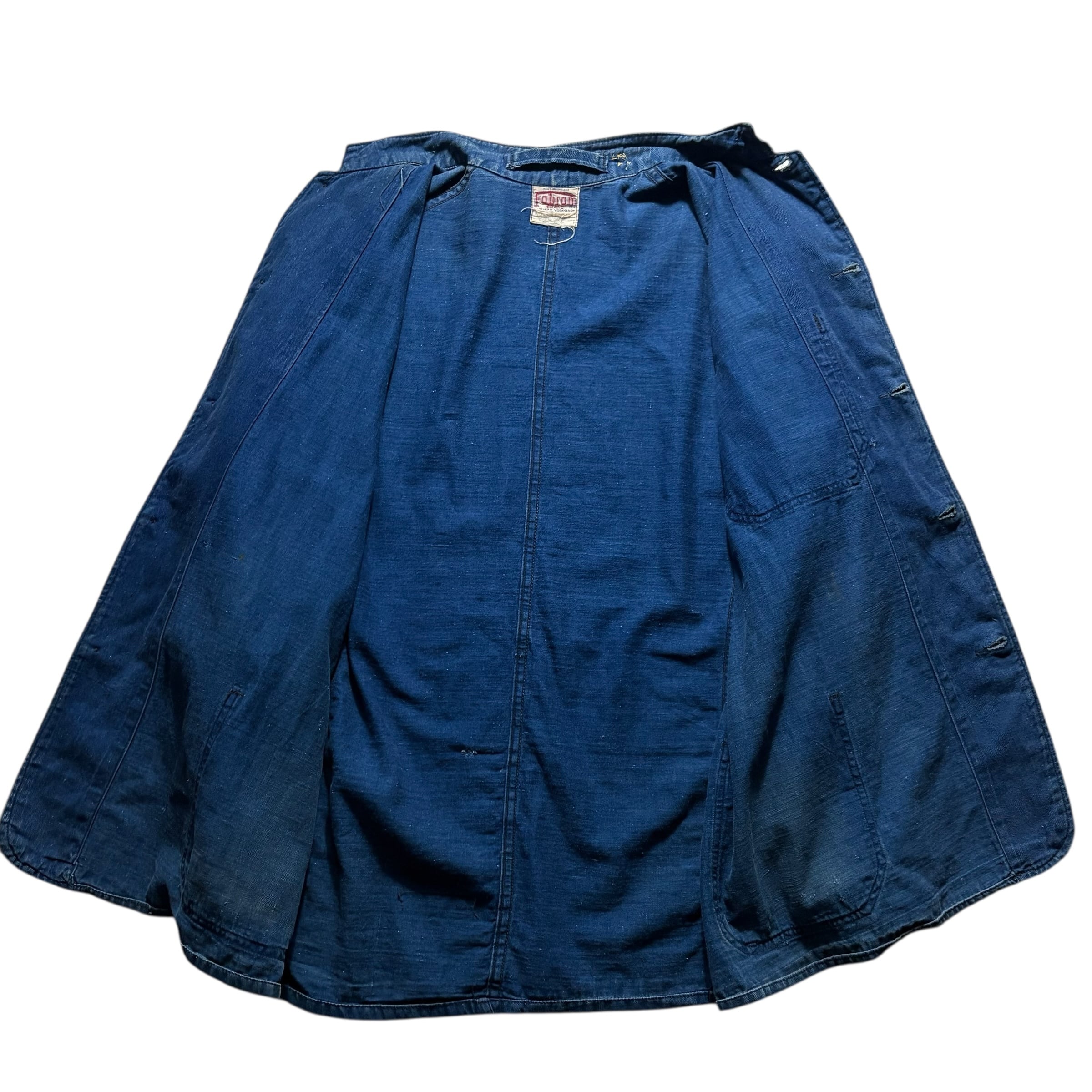 vintage 1940's FABRAM indigo cotton fireman jacket | NOIR ONLINE