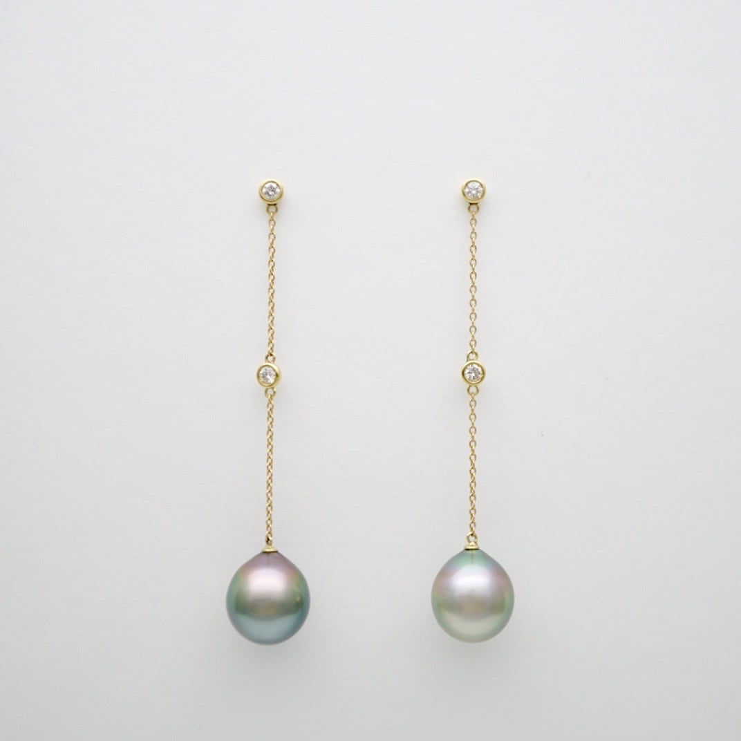 Maaya pearl   ピアス　マーヤパール　rita バロック　５連