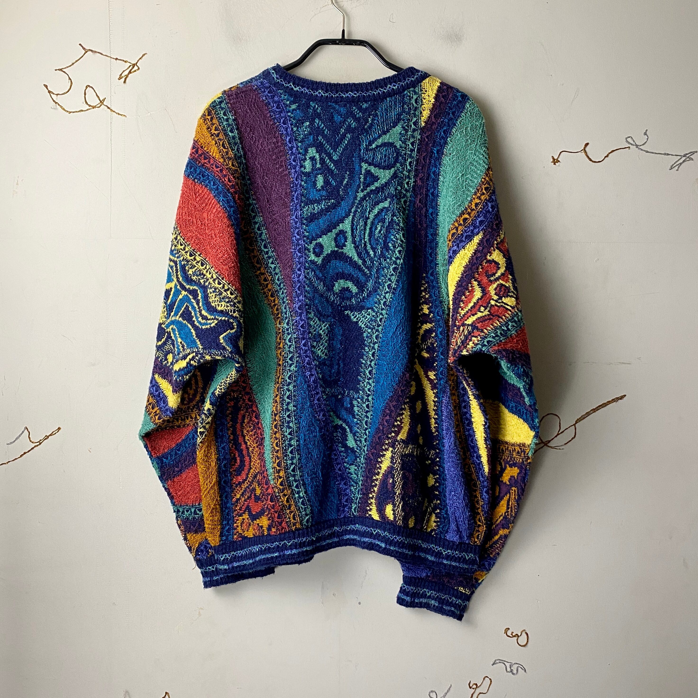 vintage COOGI cotton×linen 3D knit sweater | NOIR ONLINE