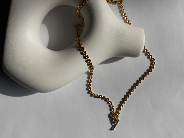 heart chain gold necklace