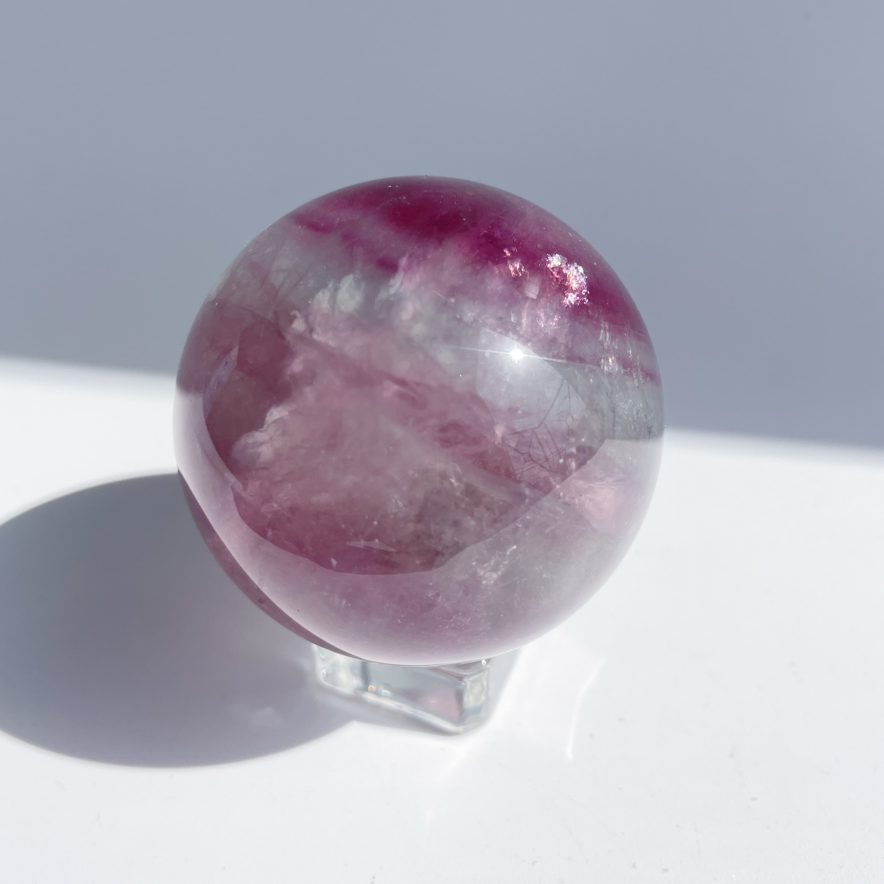 ピンクフローライト スフィア（丸玉）14◇Purple Fluorite Sphere