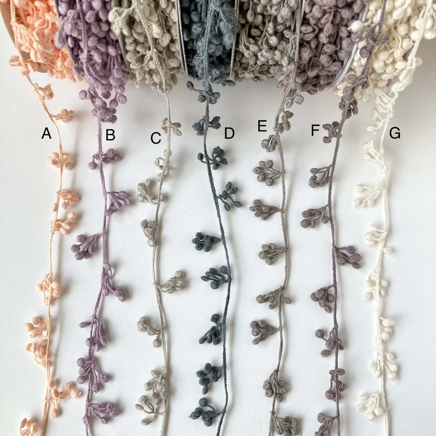 つぶつぶモチーフが付いたケミカルレース（50cm〜） | Dua