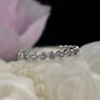 D011  送料無料 レディース メンズ リング 指輪 アクアマリン 淡いブルー 華奢リング