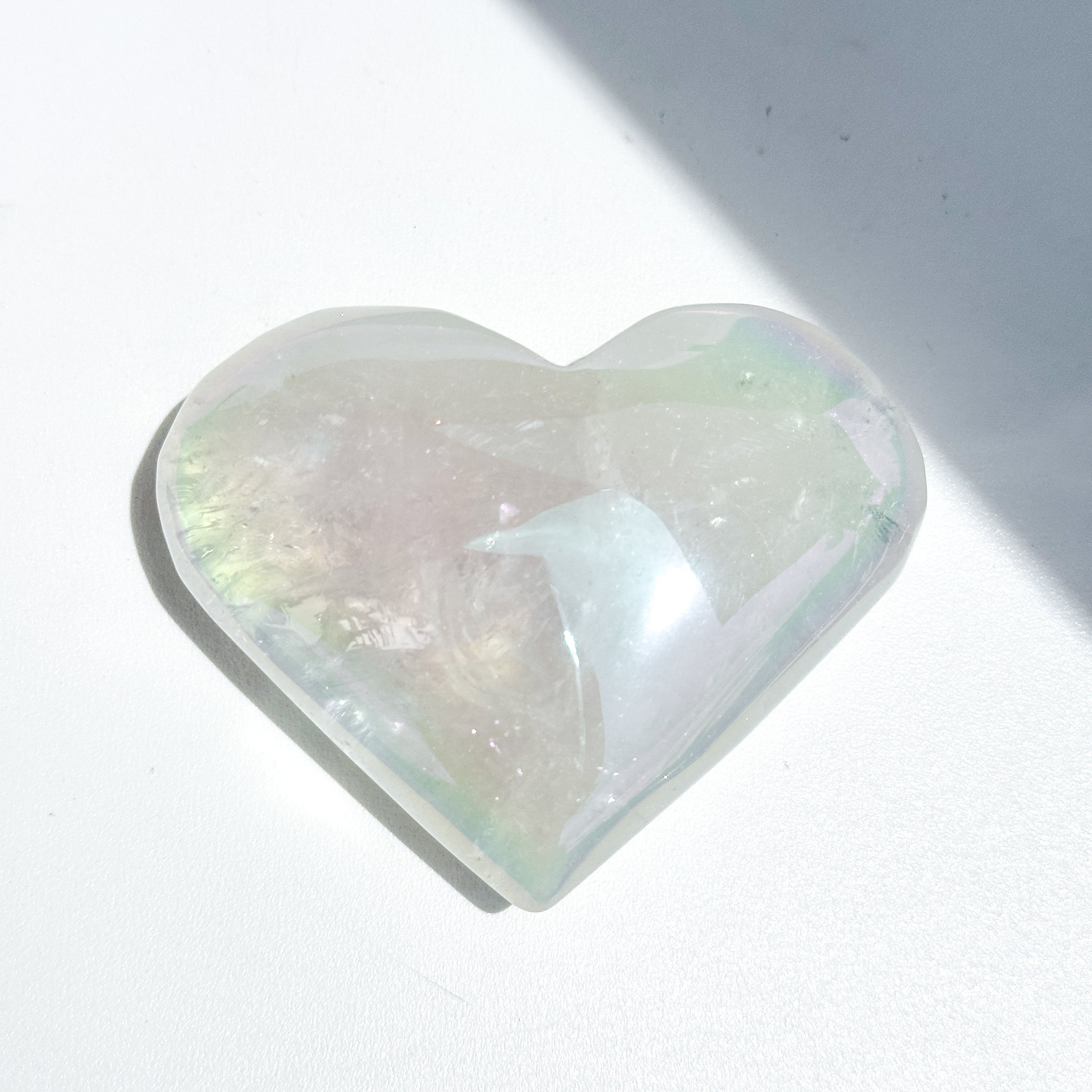 ハート型天然石置物 金属スタンド付き ジオード 水晶 71TYEmZMakL