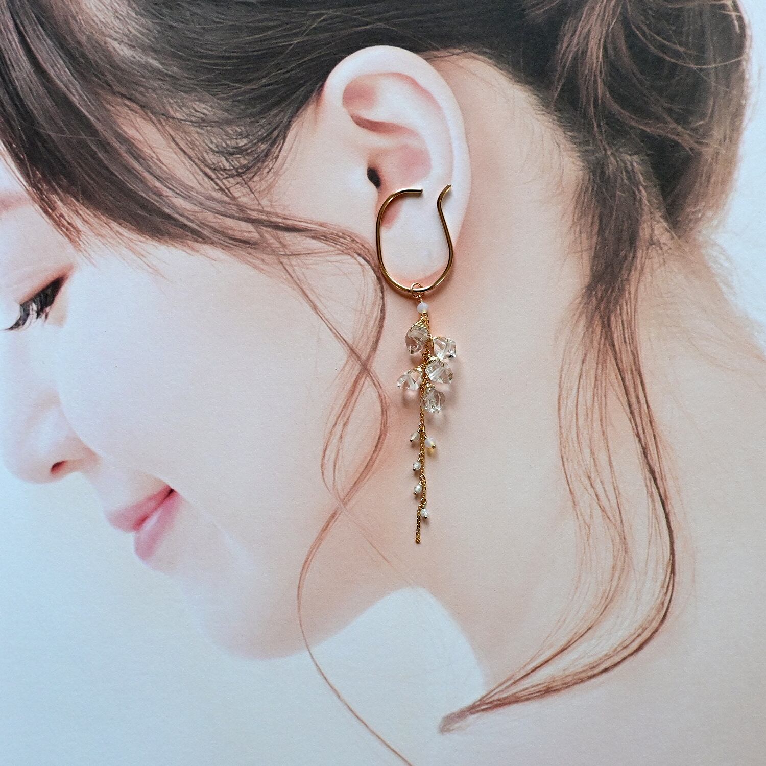 accessories mauさんのハーキマーダイヤモンドピアス accessories mau ハーキマーダイヤモンドピアス 【公式通販】