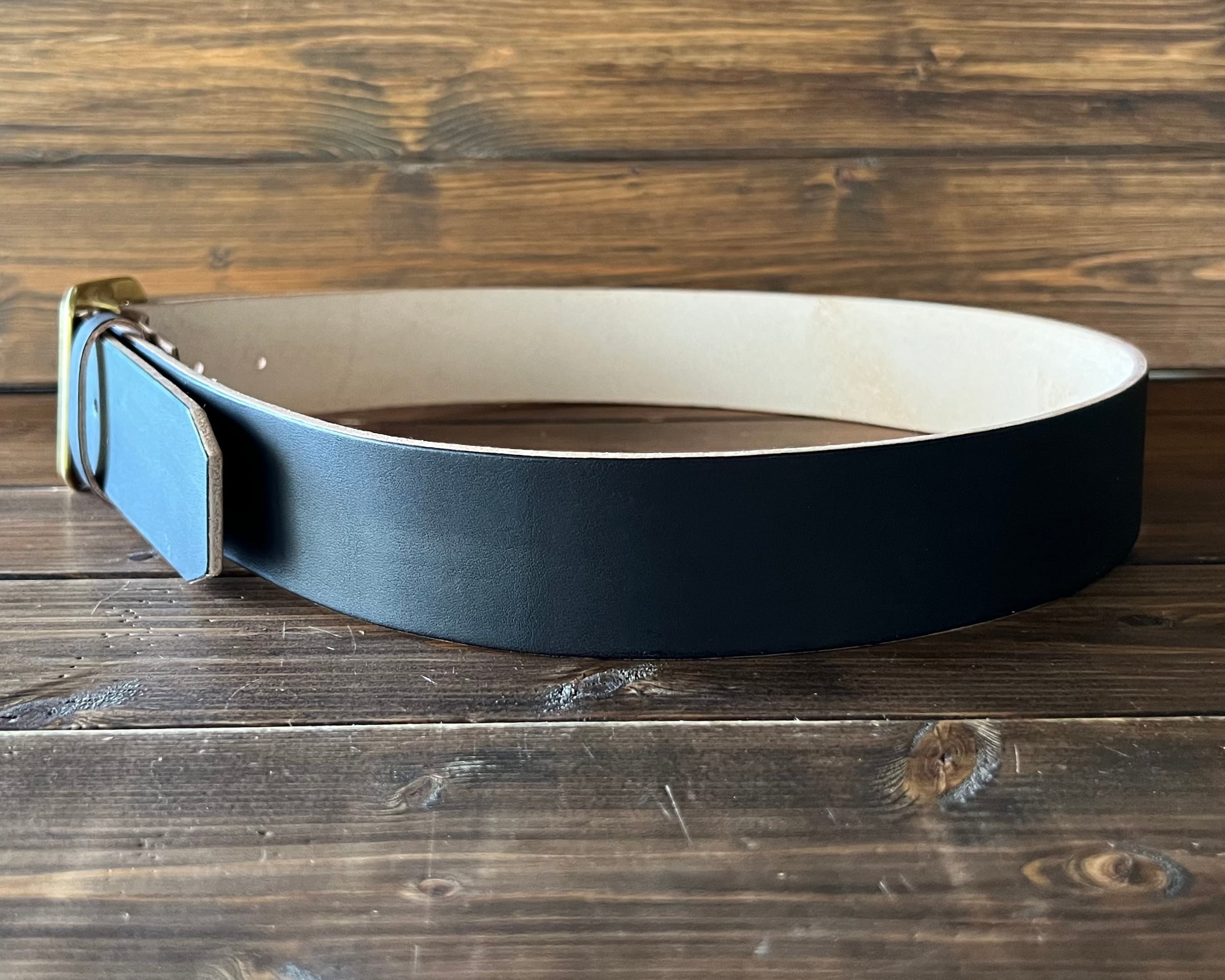 ヌメサドル・クロムエクセル/Octagon Buckle Belt 45mm幅