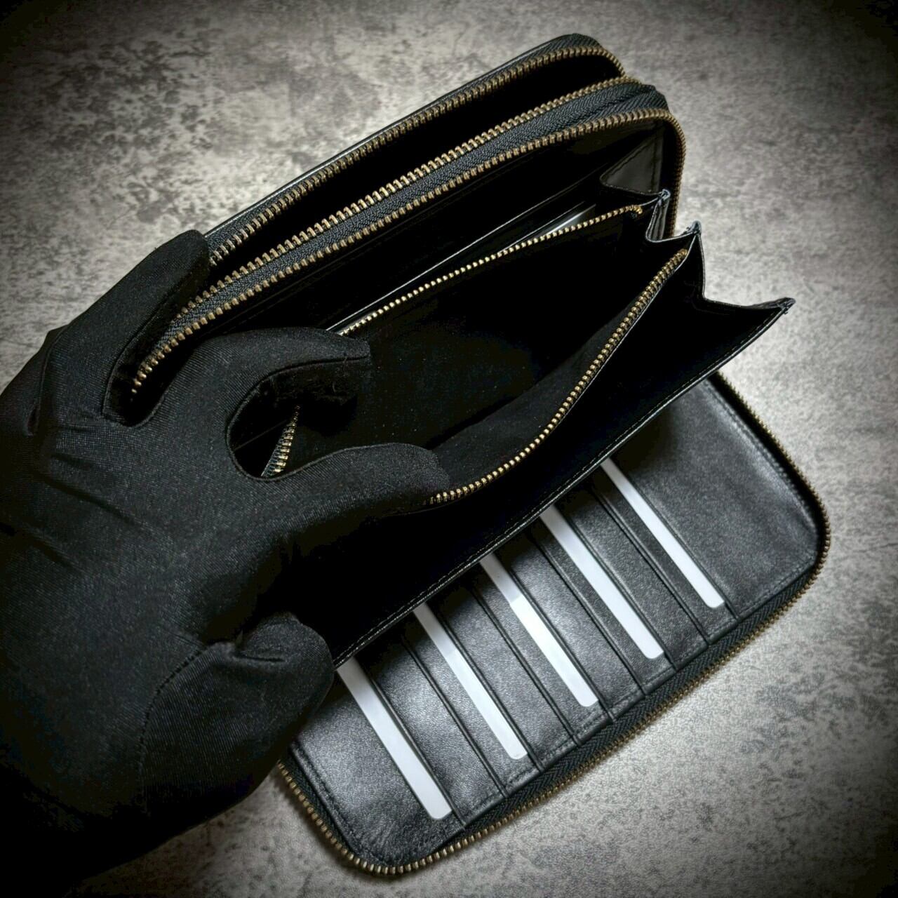 圧倒的な収納力 スティングレイ ダブルジッパー 長財布 ガルーシャ