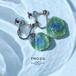 【104 Emerald Song Collection】 アズライト × マラカイト 鉱物原石 イヤリング 天然石 アクセサリー