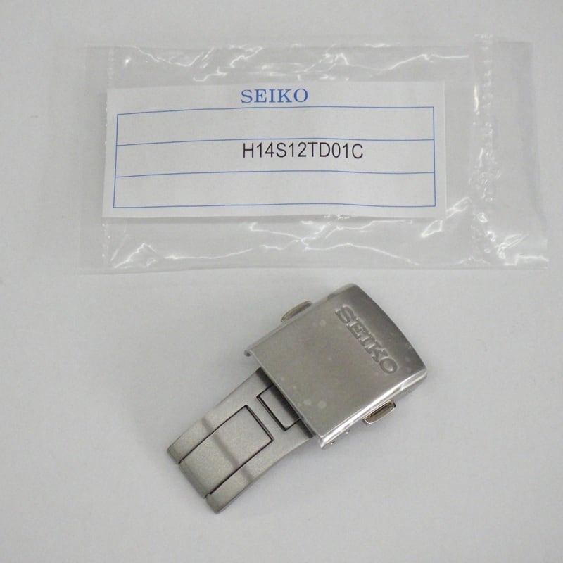 SEIKO セイコー 中留 プッシュ式バックル チタン シルバー H14S12TD01C