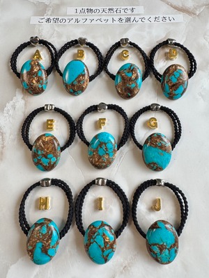 Turquoise hair accessory(オイスターコッパーターコイズヘアゴム)