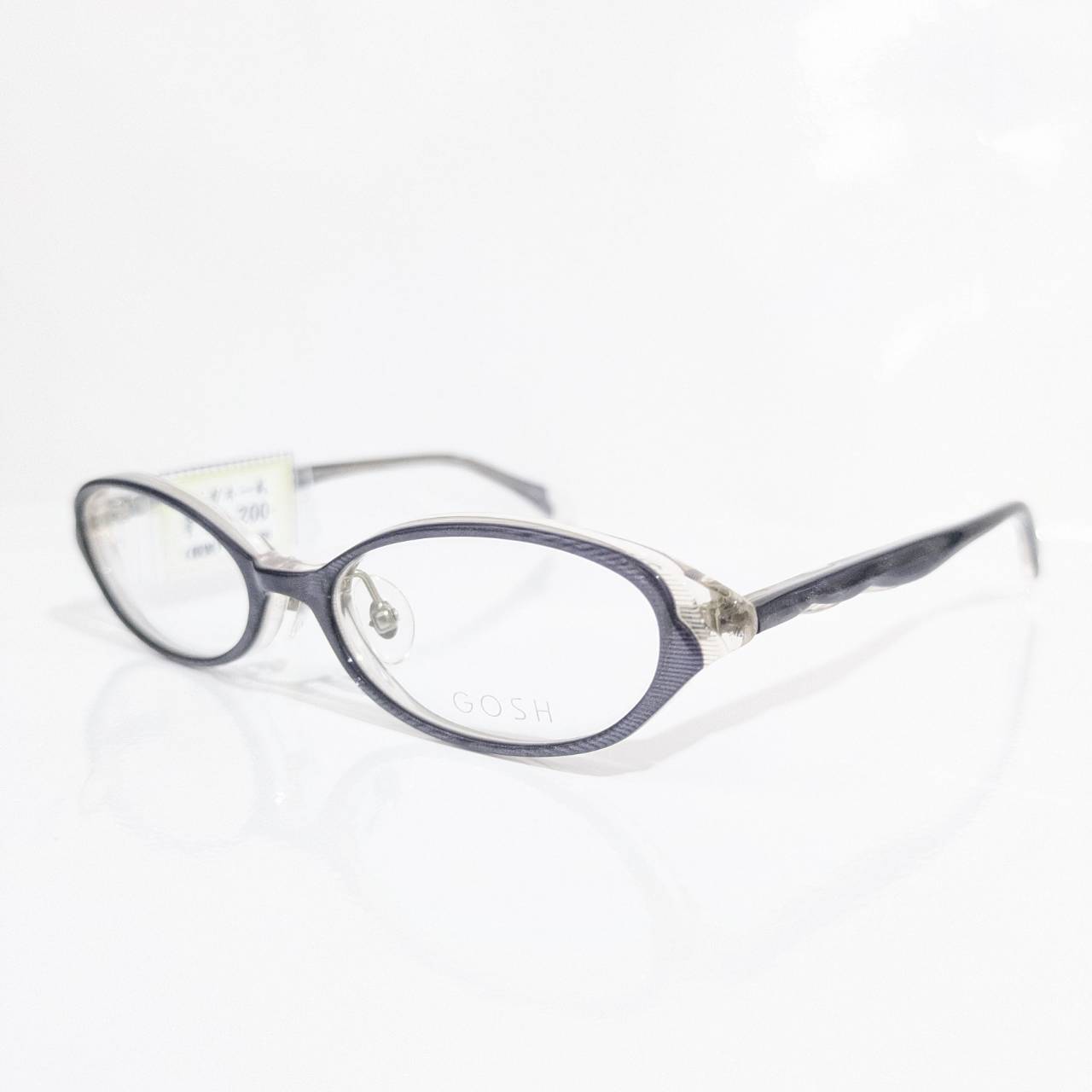 【GOSH】オーバルセルフレーム グレー