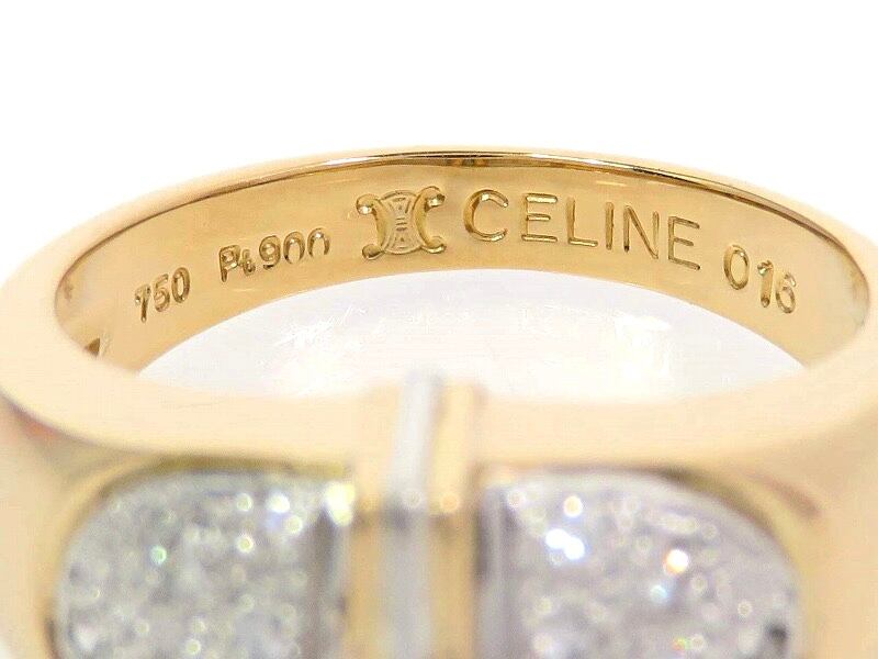 CELINE セリーヌ Pt900 750 ダイヤモンド マカダム リング | ＫＡＲＵＭＡ