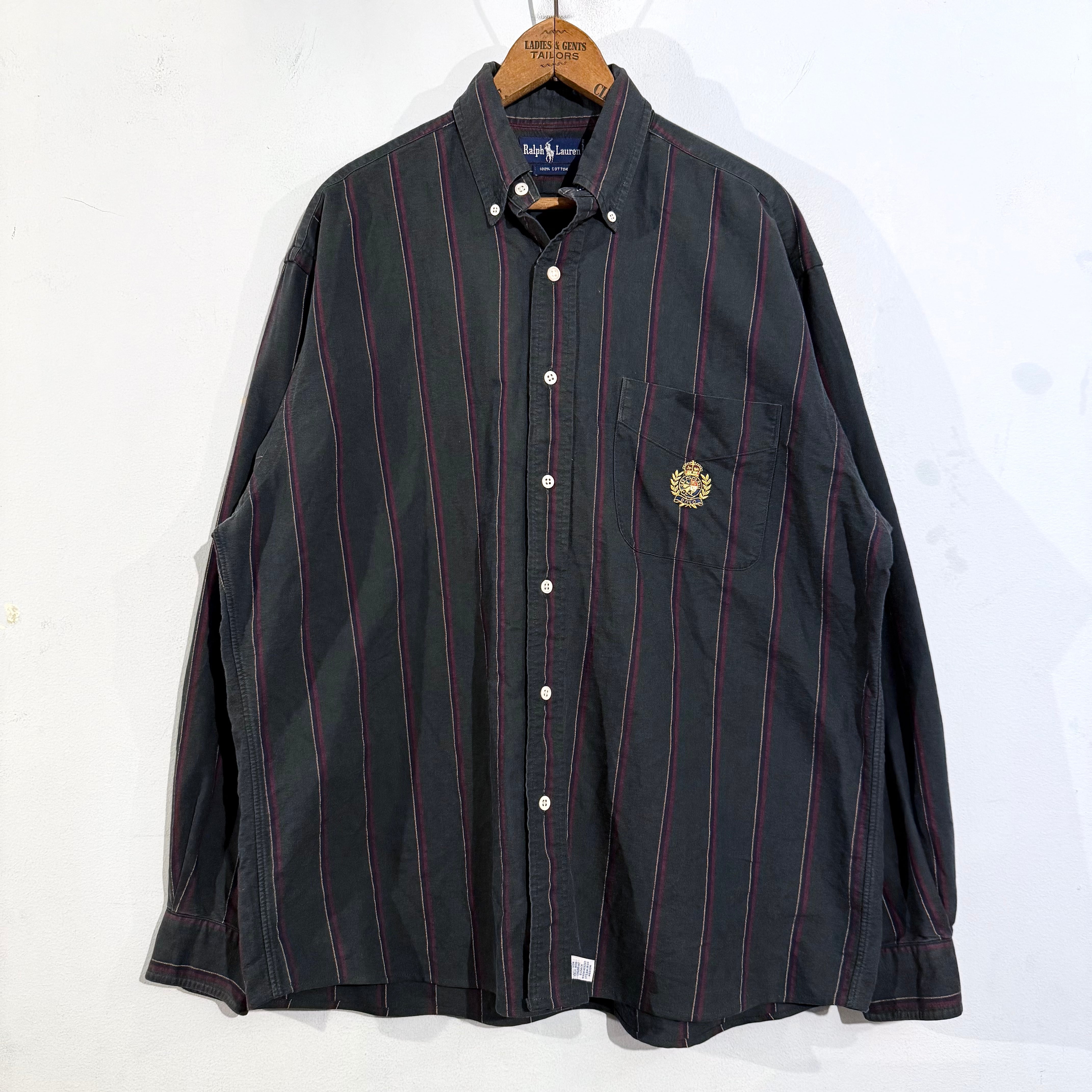 1990's Polo Ralph Lauren stripes cotton B.D. shirt | gilet