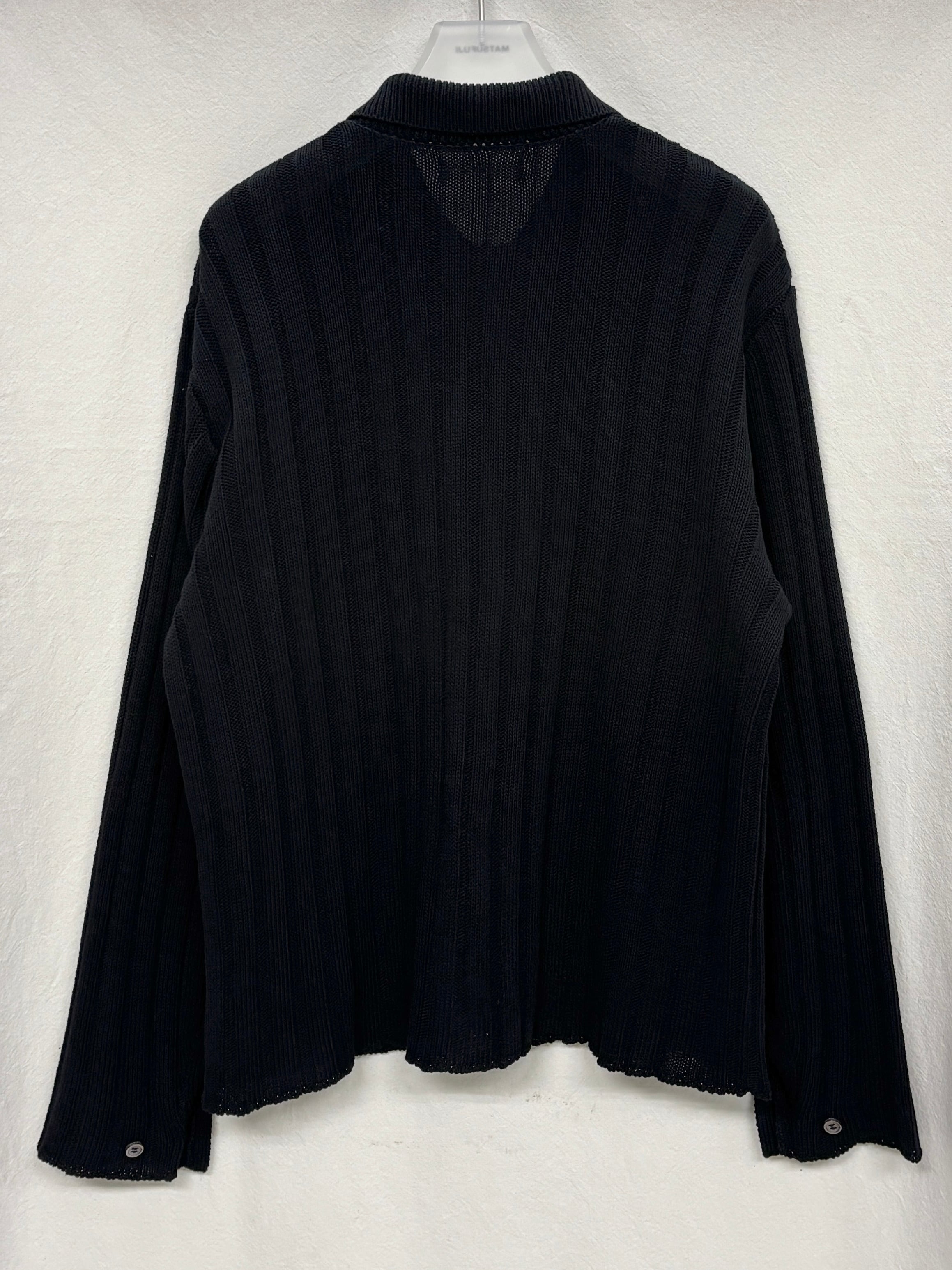 MATSUFUJI / Wide Rib Knit Shirt (BLACK) | THE MODERN AGE