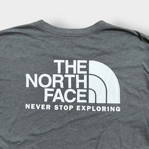 【THE NORTH FACE】2XL ビッグシルエット Tシャツ ワンポイント ハーフドームロゴ バックプリント バックロゴ アウトドア グレー 半袖 夏物 US古着