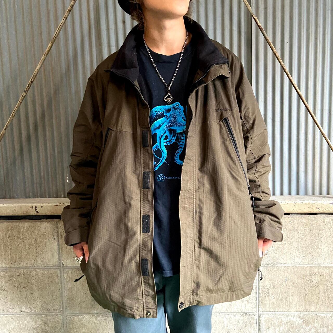 カーハート ナイロンジャケット メンズXL 古着 Carhartt ワーク